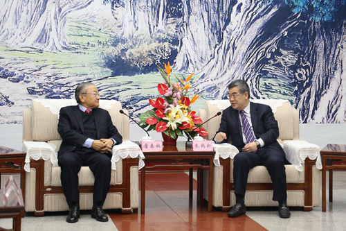 四川省副省長朱鶴新會見中國國民黨前副主席詹春柏 四川省副省長朱鶴新會見中國國民黨前副主席詹春柏