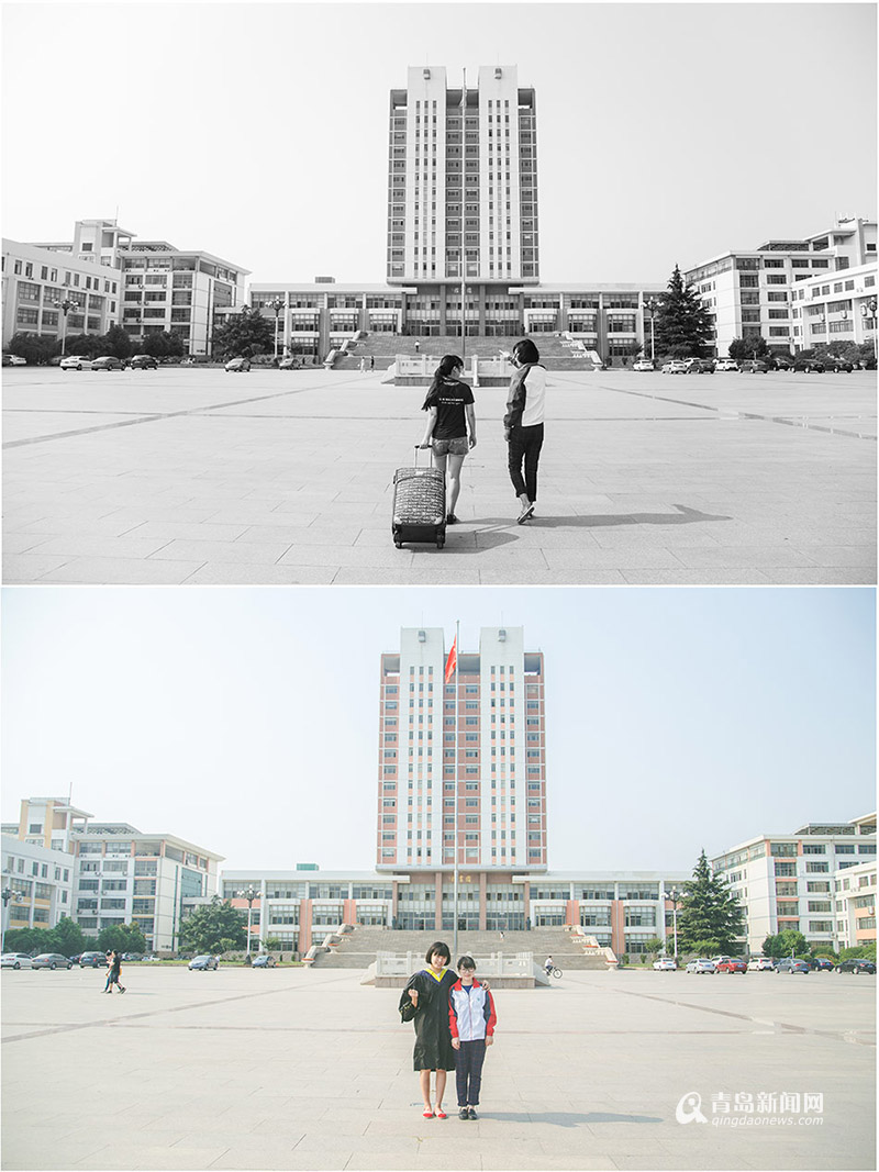 青島大學生曬穿越畢業(yè)照 重溫大學點滴 青島大學生曬穿越畢業(yè)照 重溫大學點滴