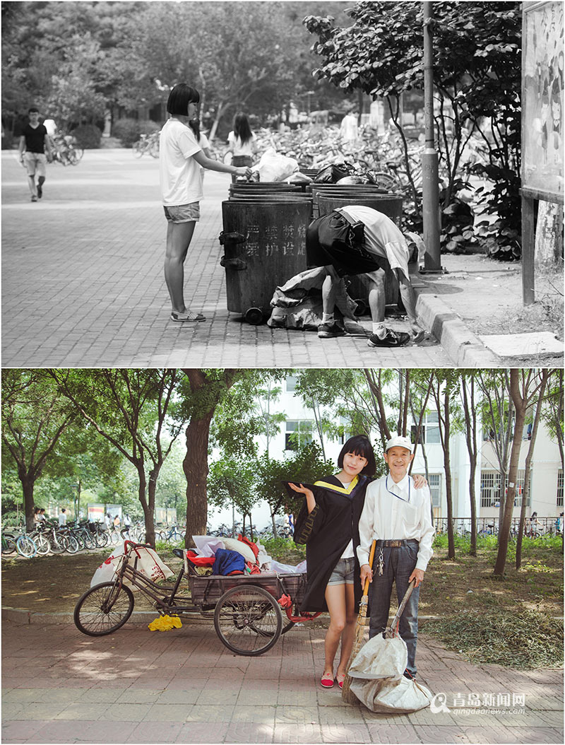 青島大學生曬穿越畢業(yè)照 重溫大學點滴 青島大學生曬穿越畢業(yè)照 重溫大學點滴