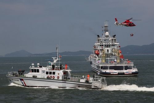 兩岸海上聯(lián)合搜救演練圓滿落幕動用33艘艦船艇