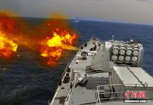 中俄東海軍演:雙方艦艇進行實彈射擊