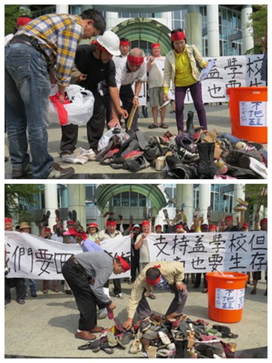 攤商欲圍堵綠營明星市長丟鞋表達(dá)20余年的積怨