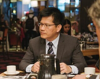 民進(jìn)黨林佳龍談兩岸關(guān)系:交往是王道。(臺(tái)媒圖) 民進(jìn)黨林佳龍談兩岸關(guān)系:交往是王道。(臺(tái)媒圖)