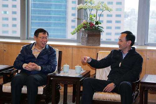 朱立倫柯文哲會面互侃趣事柯:選舉可再平和一點(diǎn)