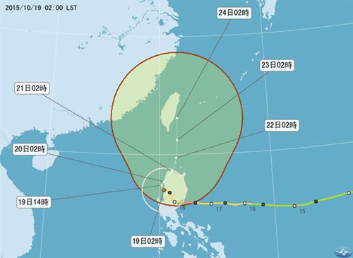 “巨爵”或轉(zhuǎn)輕臺(tái)風(fēng)臺(tái)灣最快20日發(fā)布海警
