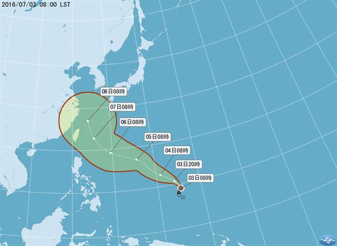 臺風路徑潛勢預報圖 臺風路徑潛勢預報圖