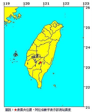 高雄今日凌晨發(fā)生4.1級地震 最大震度4級 高雄今日凌晨發(fā)生4.1級地震 最大震度4級
