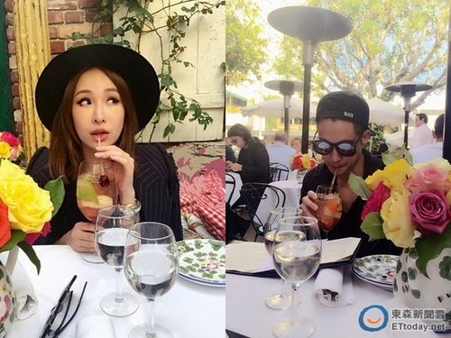 蕭亞軒曬與男友約會(huì)照調(diào)侃:我的飲料好喝嗎(圖)