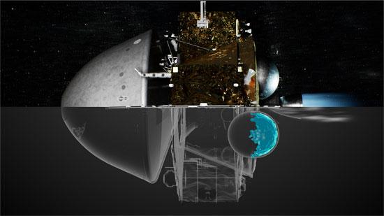 天問一號制動捕獲效果圖。中國航天科技集團八院供圖