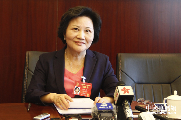 臺籍人大代表陳云英:用腳投票的臺灣青年越來越多 臺籍人大代表陳云英:用腳投票的臺灣青年越來越多