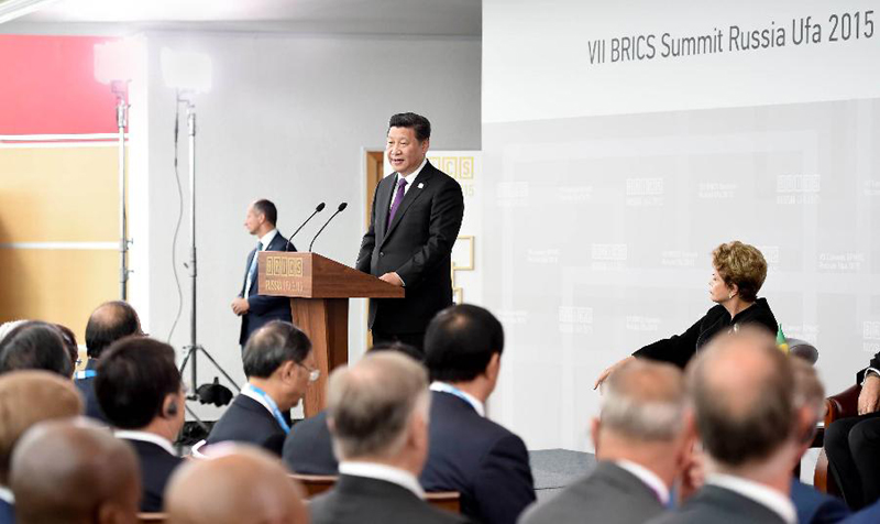 習(xí)近平同金磚國家工商理事會代表對話會 習(xí)近平同金磚國家工商理事會代表對話會